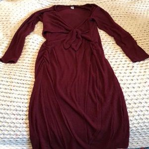 Burgundy maternity dress